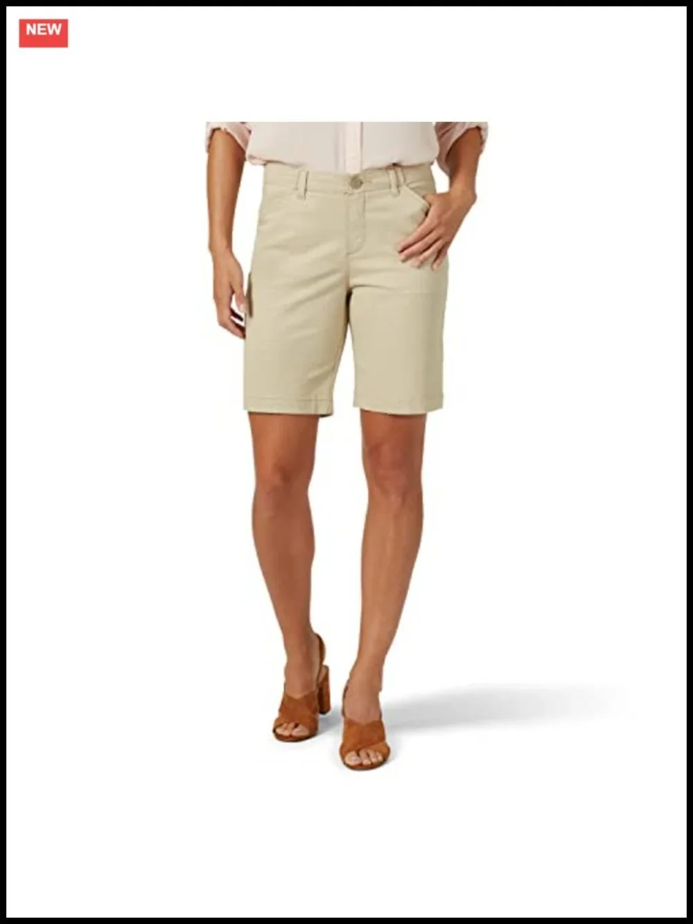Bermuda Shorts Cotton Spandex Mid Rise Regular Fit Chino Casual